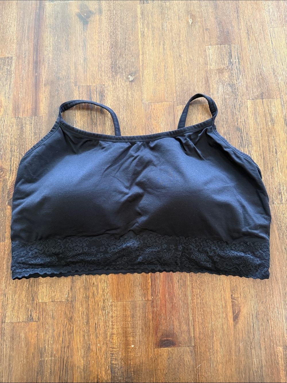 Torrid Black Lace Trim Bralette Camisole